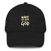 Wake Up With God Dad hat - Christian Dad Hats - Bible Dad Hats - Inspirational Dad Hats EternalChristianTees